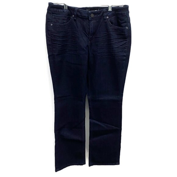New York & Company Dark Blue Mid-Rise Bootcut Jean - Picture 1 of 3